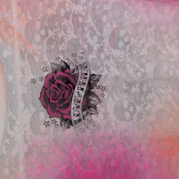 Sheer Skull Banding T-shirt - Picture 4 of 5